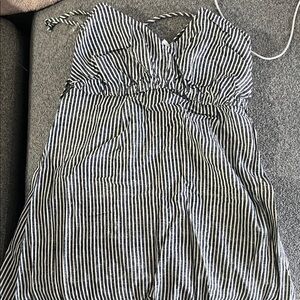 Kohl's Black and White Striped Mini Dress